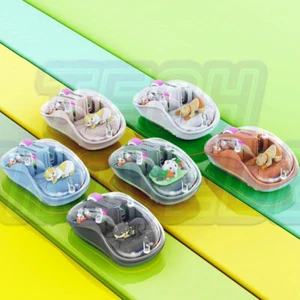 3-Mode Rechargeable Wireless Mouse Cute Transparent Cartoon Design Power Display - Bild 1 von 17