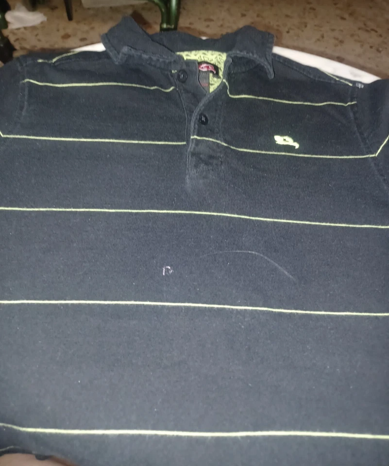 Hawk Youth SZ Boys Polo Shirt Medium (10-12) Black & Neon Green - Image 1 of 4