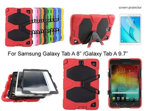 Heavy Duty Shock Proof case/Screen Protector For Samsung Galaxy Tab A 8" / 9.7" - Picture 1 of 41