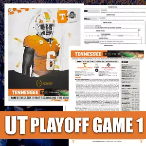 Tennessee - Playoff de fútbol americano universitario - Notas del juego de medios del programa 21 de diciembre de 2024 CFP - Imagen 1 de 4
