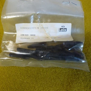 Gewindestift M6 x30 zapfen DIN915 Innensechskant 20 Stück brüniert schwarz - Bild 1 von 1