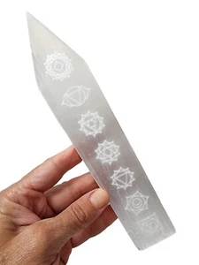 Piastra di ricarica chakra cristallo lucido selenite Marocco 134,3 grammi - Foto 1 di 2