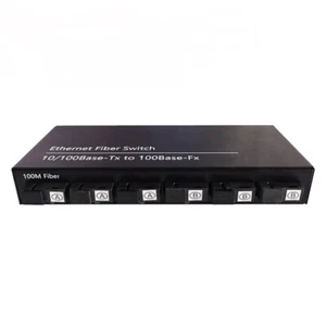 6Port 10/100M Ethernet Switch 6 Fiber Port 25KM 2UTP RJ45 Glasfaser-Transce2365 - Bild 1 von 7