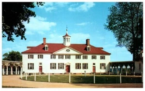 Vintage Unposted Postcard West front of Mount Vernon - Picture 1 of 2
