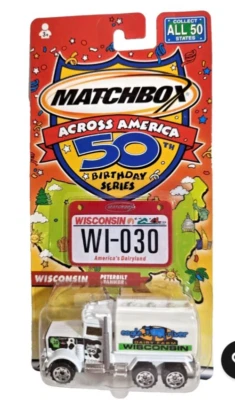 Matchbox Across America Wisconsin Peterbilt Tanker WI-030 America's Dairyland - Image 1 of 4
