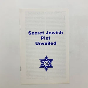 Secret Jewish Plot Unveiled Booklet Conspiracy Literature Archival Material - Imagen 1 de 13