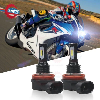 For Ducati 848 EVO 1098 1198 Multistrada 1200 Motorcycle LED Headlight H11 Bulbs - Image 1 of 4
