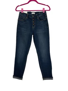 Jessica Simpson Jeans Women’s Sz 28 Rolled Cuff Ankle Mid Rise Stretch Denim - Picture 1 of 9