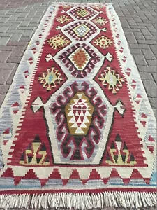 Anatolia Kilim Runner Rug, Carpet Runner, Aisle Rug 37"x111 Hallway Rug Corridor - Picture 1 of 12