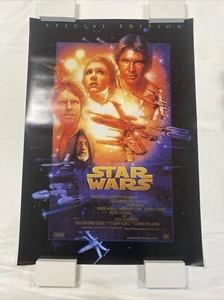 1997 STAR WARS EDIZIONE SPECIALE POSTER FILM ORIGINALE MINT B 27X40 DISEGNATO STRUZAN - Foto 1 di 8