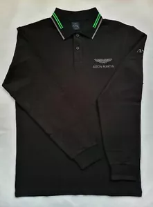 Polo Hackett Aston Martin Racing Mangas Largas Negro Talla M - Imagen 1 de 5