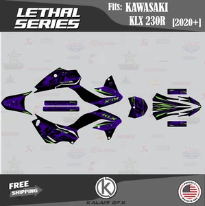 Graphics Kit for KAWASAKI KLX230R 2020 2021 2022 2023 Lethal - PURPLE - Picture 1 of 6