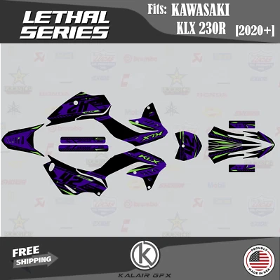 Graphics Kit for KAWASAKI KLX230R 2020 2021 2022 2023 Lethal - PURPLE - Image 1 of 4