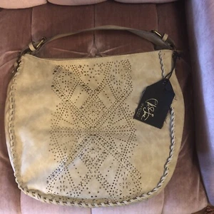 Tan Suede Handbag Elle & Joie Gypset - Picture 1 of 11