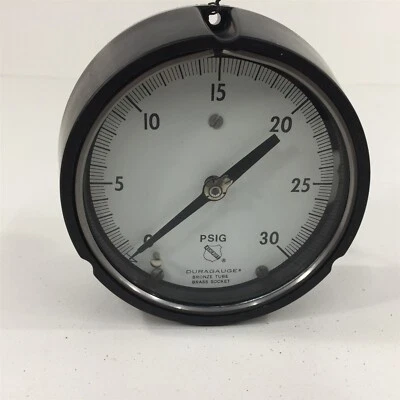 Ashcroft Duragauge 0-30PSIG Pressure Gauge Back Mount 4" Face - Image 1 of 4
