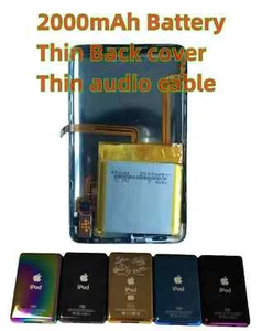 LG 2000mAh Replace Battery+Back Cover Upgrade kits for iPod Video 5/ Classic 6 7 - Picture 1 of 7