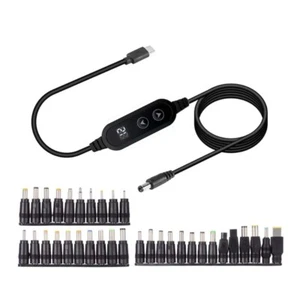 34 In 1 USB C DC5525 Extension Cable Type C To 5.5x2.5mm Charging Cable 5V-20V - Photo 1/8