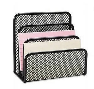 3-slot desktop file Holder, Metal Mesh - Picture 1 of 2