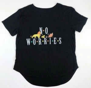 The Lion King No Worries Disney Graphic Black Tee Shirt Women’s Juniors Large - Picture 1 of 7