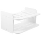  White WPC Router Ledge Indoor Wall Mount Shelf Game Consoles Rack