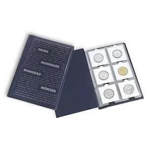 New Coin Album Mini Wallet Case 60 Pocket 2x2 Cardboard Flips Free USA Shipping - Picture 1 of 3