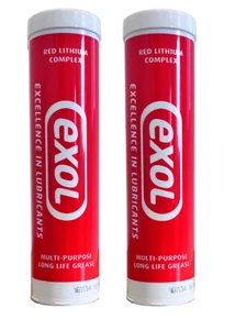 Exol Red Lithium Complex Grease High Temp EP2 Multi Purpose 400g Cartridge (2PK) - Picture 1 of 6