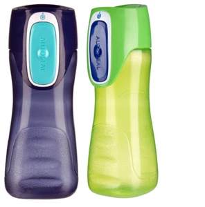 2-Pack -Contigo AUTOSEAL Trekker Kids Water Bottles 14oz. Green & Dark Blue - Picture 1 of 12