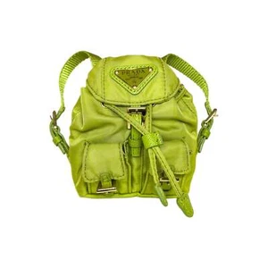 Prada Green Backpack Key Ring Bag Charm - Picture 1 of 5