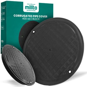 Cubierta de pozo tapa de canal tapa de pozo tapa de tubo Ø DN400 negro - Imagen 1 de 5