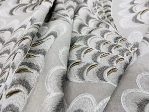 S. Harris Contemporary Embroidery Fabric- Vintage Peacock Plume 4.65 yds 0119603 - Picture 1 of 4