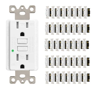 40Pack GFCI 15Amp Safe Receptacles Tamper Resistant Weather Resistant Outlets - Picture 1 of 12