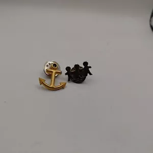 2 Krawattennadeln goldfarben. Anker Und3 Kinder - Bild 1 von 8