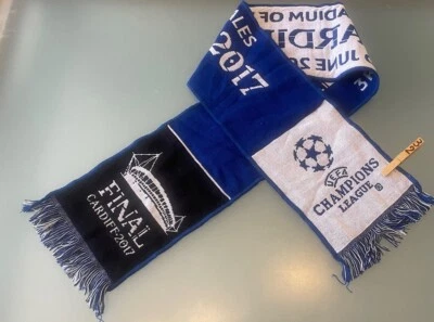 32- Sciarpa Finale CHAMPIONS LEAGUE 2007 Cardiff Juventus Real Collezione Calcio - Immagine 1 di 4