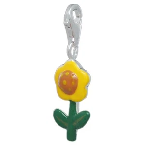 MELINA Charm Anhänger Blume Silber 925 Emaille - Bild 1 von 1
