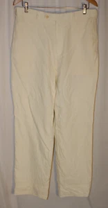 Brooks Brothers Men's 1818 Madison Fit Linen Dress Pants Size 34 x 32 Ivory - Picture 1 of 6