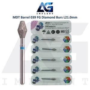 MDT Dental FG diamantbeschichtete Laufbohrer 039 L21,0 mm formende flache Oberflächen - Bild 1 von 15