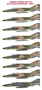 Caracal 1/72 decals Air Force RF-4C Recce Phantoms Part 1 - CD72151 - Picture 1 of 3