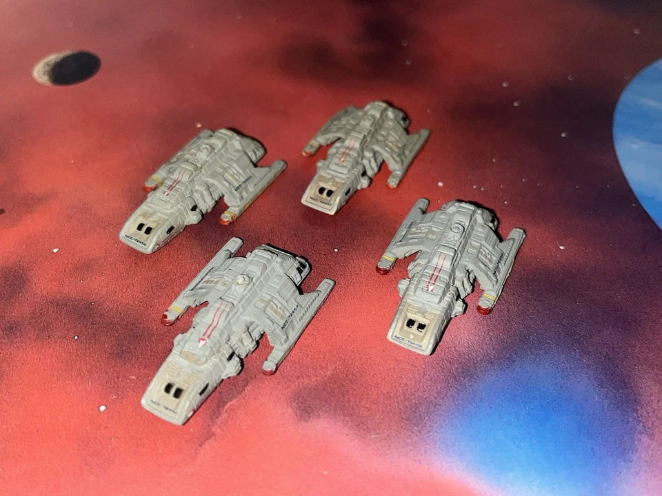 Star Trek Micro Machines Lot X4 Runabout Voyager Show Space Wars Star Ship Fleet - Image 1 of 1