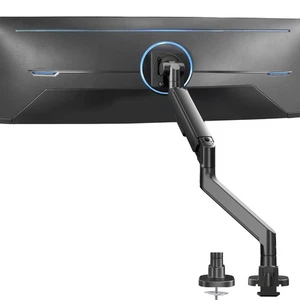 VIVO Black Pneumatic Arm Single Ultrawide Computer Monitor Desk Mount - Picture 1 of 8