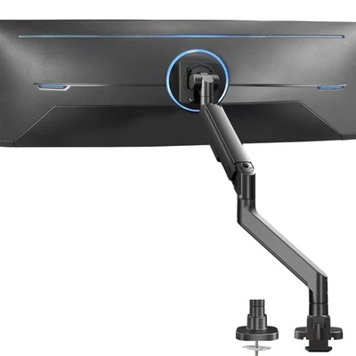 VIVO Black Pneumatic Arm Single Ultrawide Computer Monitor Desk Mount - Image 1 of 4