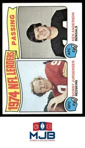 1975 Topps 1974 NFL Passing Leaders (Sonny Jurgensen / Ken Anderson) #2 - Picture 1 of 2