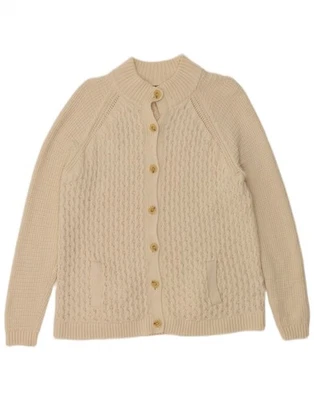 LANDS END Womens Oversized Cardigan Sweater UK 18 XL Off White Cotton BJ13 - Image 1 of 4