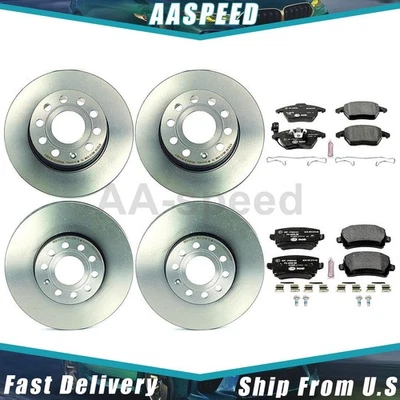 Brake Pads and Rotors Front and Rear For Volkswagen Rabbit 2009 2008 2007 - Image 1 of 4