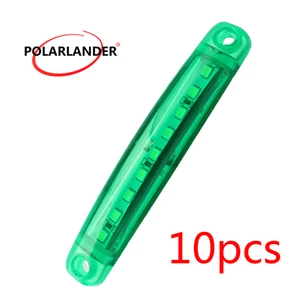 9led 3030 lamp beads 1Wx9 truck side light Green light 12-24V universal 10pcs - Picture 1 of 11