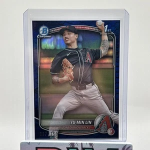 2025 Bowman Yu Min Lin Blue Reptilian Refractor 097/150 - Picture 1 of 2