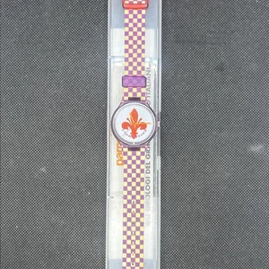 OROLOGIO " FOOTBALL WATCH " - PARMALAT  - Fiorentina  - Nuovo Testato Funzionate - Foto 1 di 7
