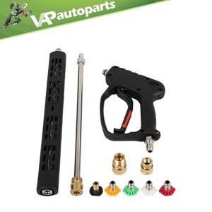 3/8" 4500psi Pressure Washer Gun w/Extension Wands Swivel Quick Connect M22-14mm - Picture 1 of 8