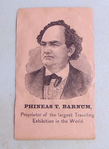 PT Barnum Circus show trade card advertising expo antique Admiral Dot - Picture 1 of 2