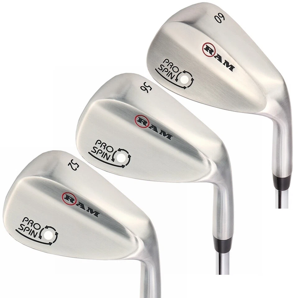 Ram Golf Pro Spin 3 Wedge Set - 52° Gap, 56° Sand, 60° Lob Wedges - Image 1 of 4