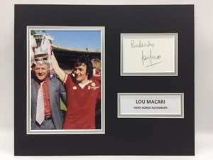 RARE Lou Macari Manchester United Signed Photo Display + COA AUTOGRAPH - Picture 1 of 3